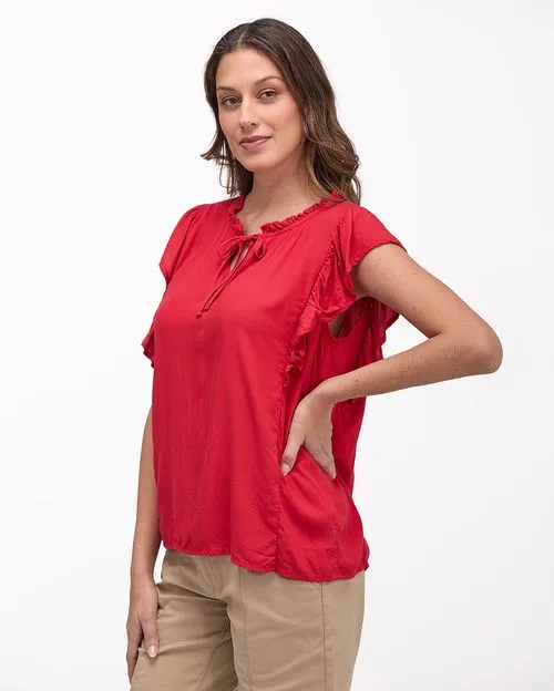 Blusa Mujer Lux Rojo Rubi