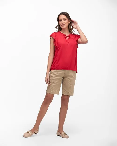 Blusa Mujer Lux Rojo Rubi