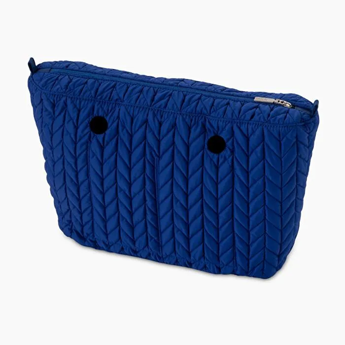 Bolsa interna pespunteada espigada azul O bag urban