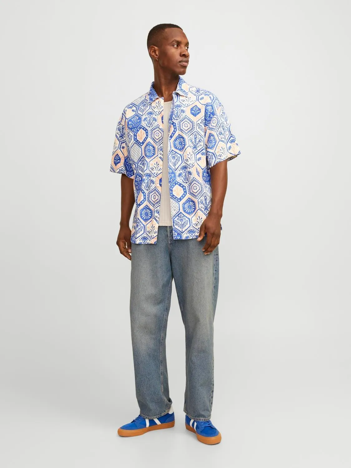 Camisa Corte wide | Azul intermedio | Jack & Jones®