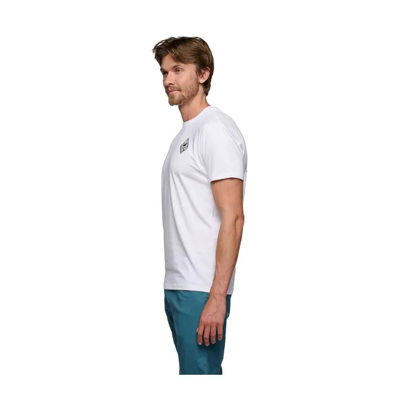 Camiseta de escalada para hombre Black Diamond Mono Pocket Short Sleeve Tee (Blanco)