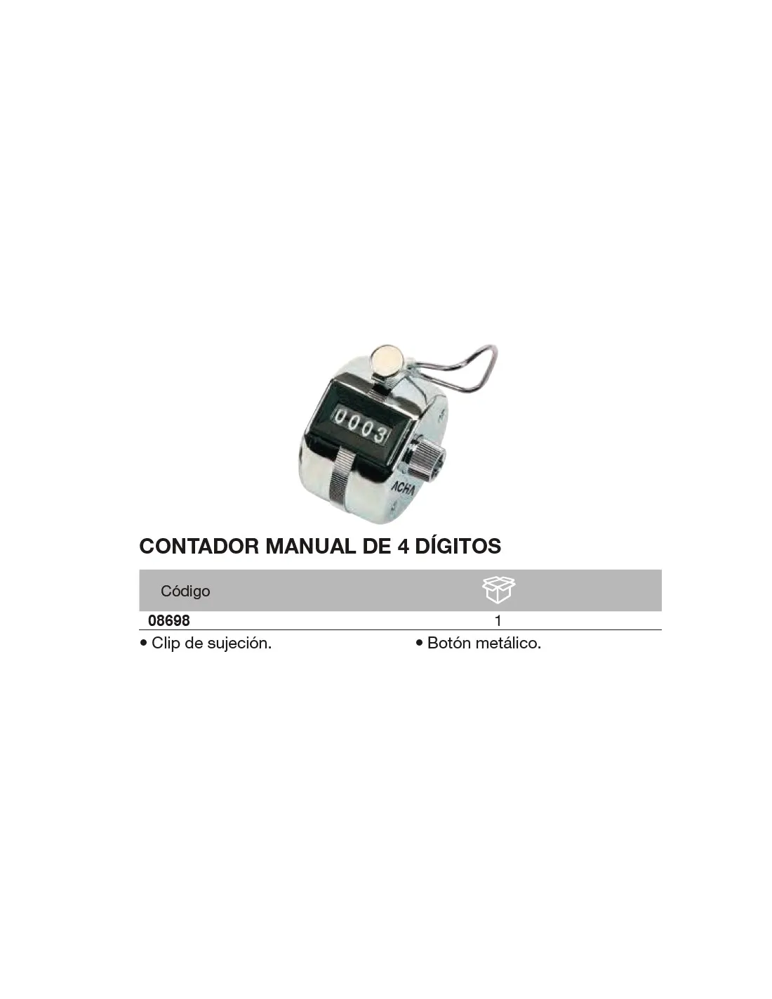 Contador manual de 4 dígitos