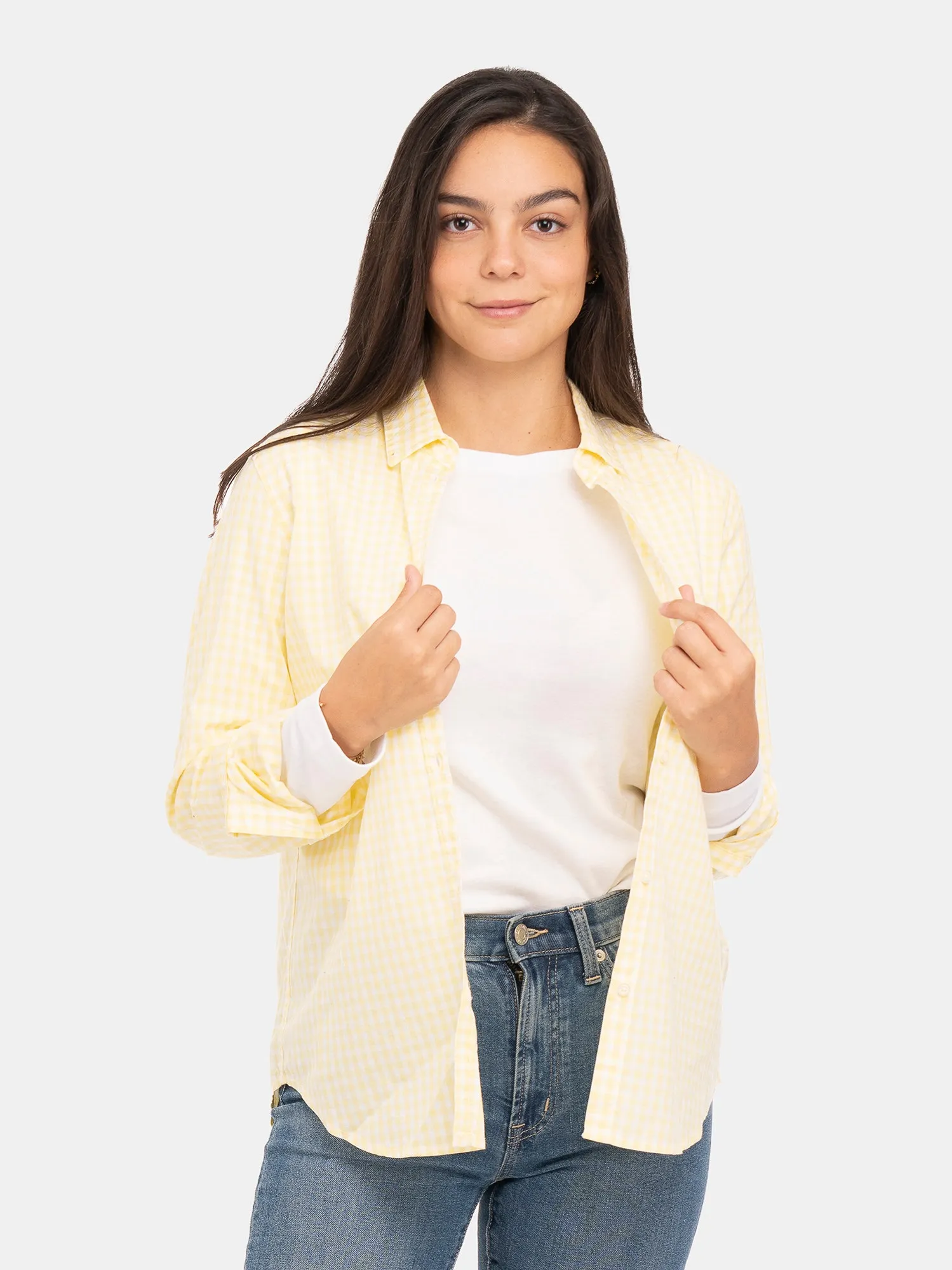 GAP Camisa GAP Algodón Manga Larga Mujer