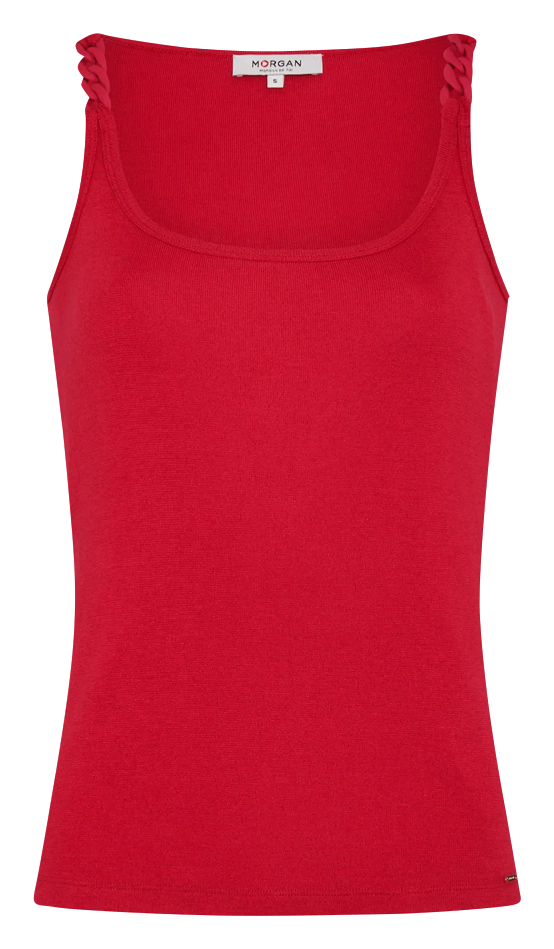 MORGAN DIDO2 - Camiseta con tirantes finos de metalizado en rojo