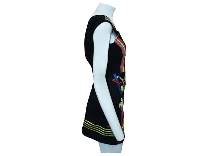 PETER PILOTTO Vestido colorido con elementos de plástico Negro 