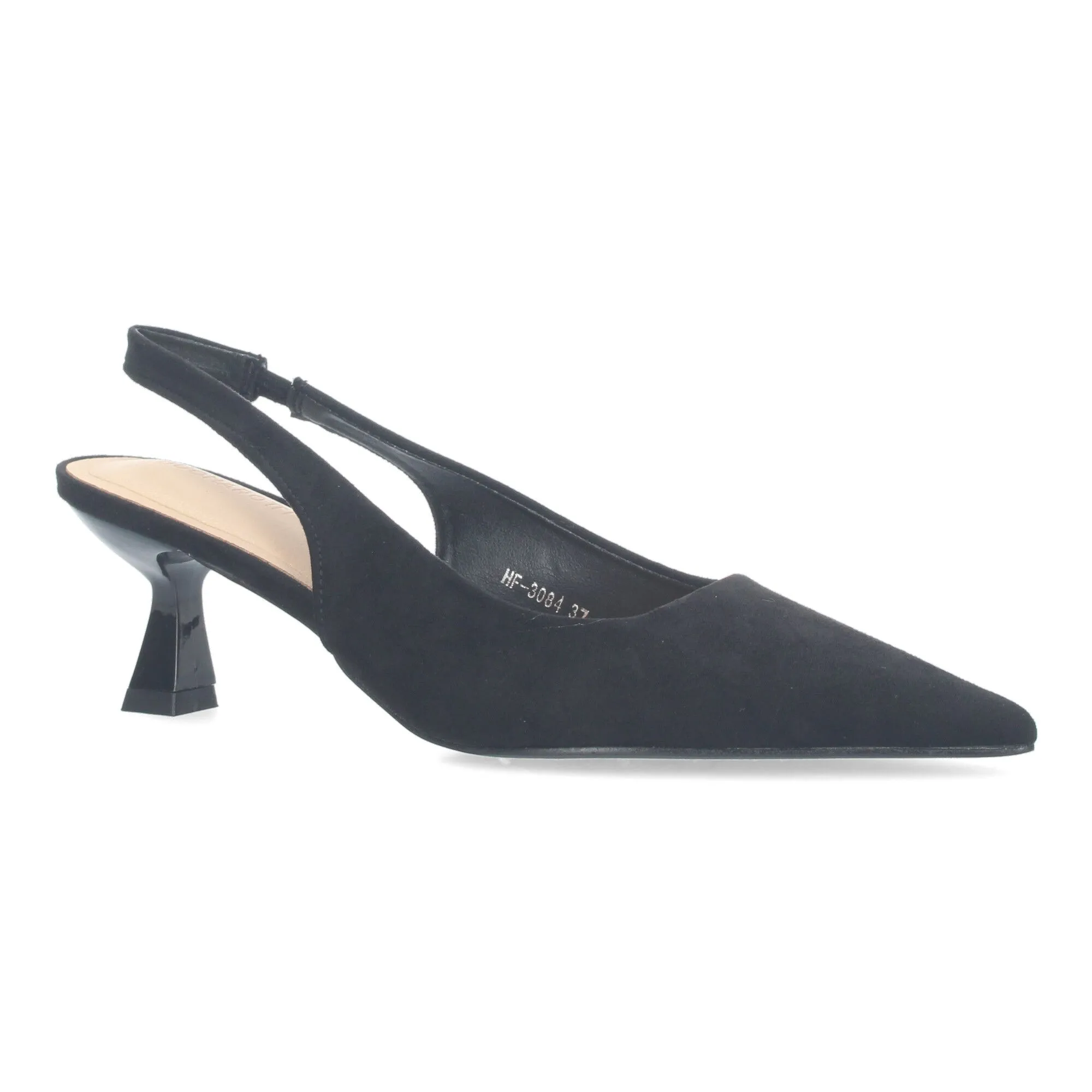 Zapatos de salón tacón bajo cómodo para mujer color negro